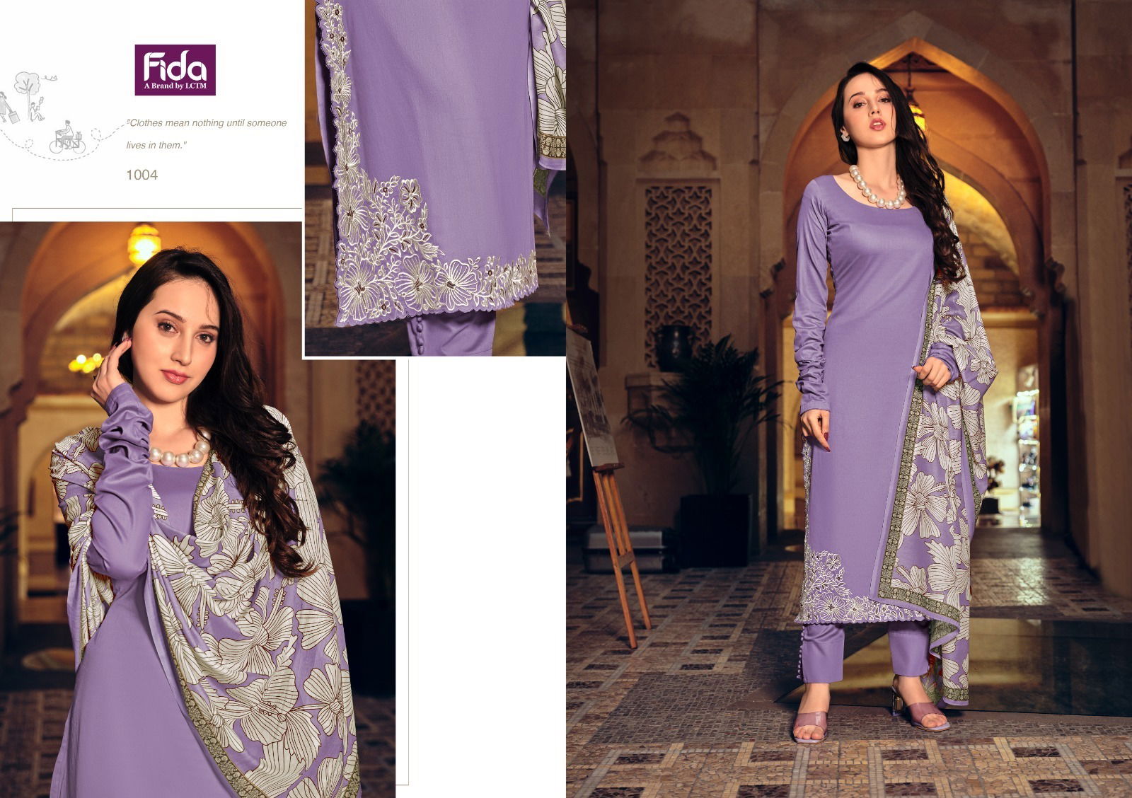 Verika By Fida Cotton Satin Embroidery Designer Salwar Kameez Wholesale Market In Surat With Price
